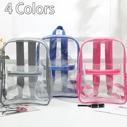 Backpack Waterproof Transparent School Bag Girl Large Capacity Backpack Solid Clear Backpack Men Fashion Transparent Plastic Bag