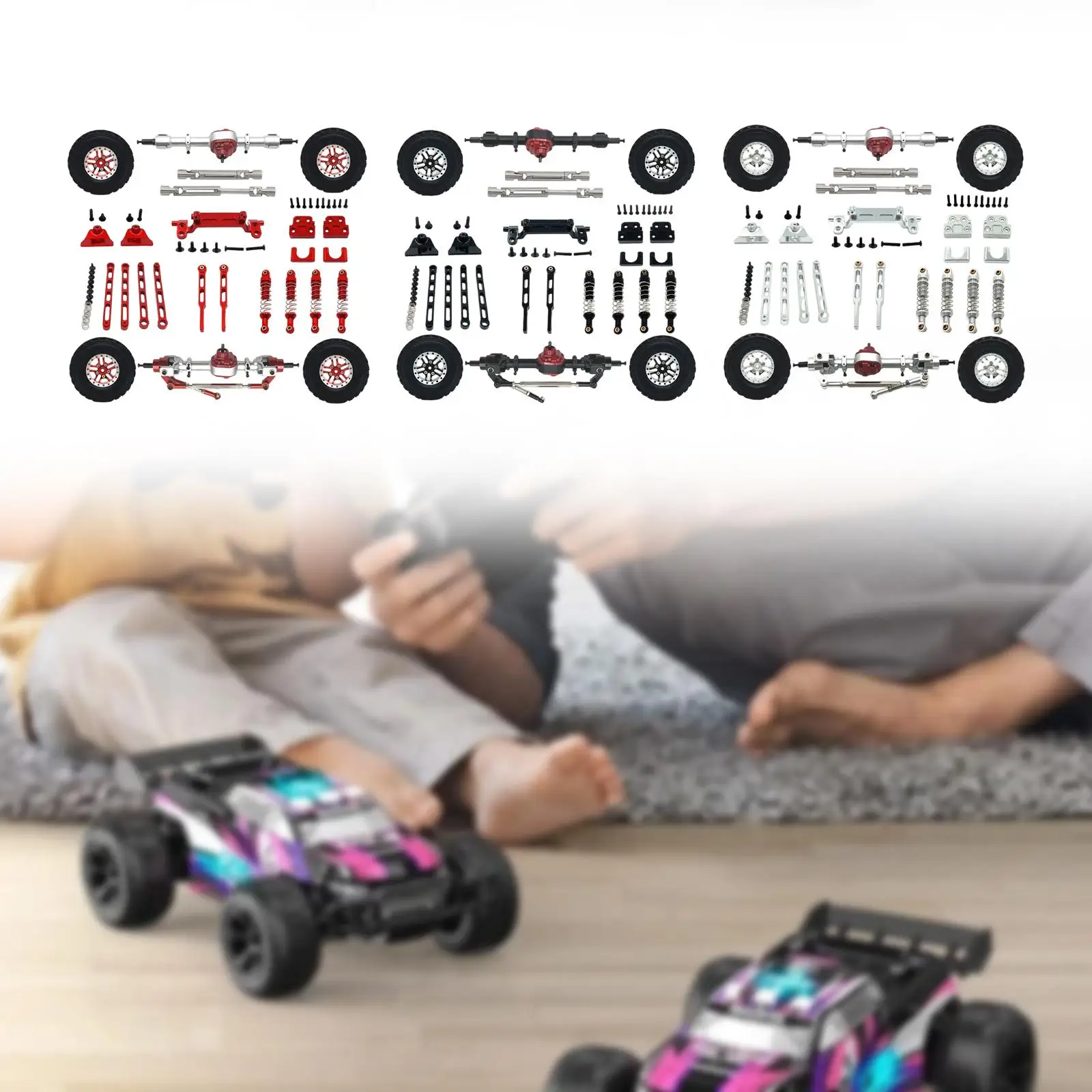 

Front Rear Axle DIY Kit 1:12 RC Car Upgrade for MN82Pro MN82S