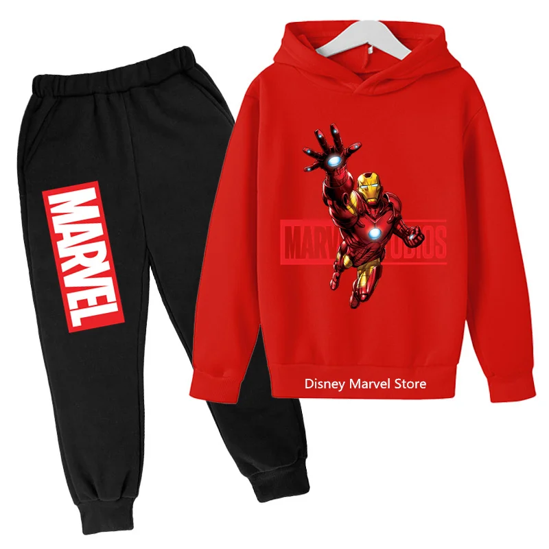 

Marvel Iron Man 2024 Cartoon Print New Hoodie Sweatshirt for Boys Girls Spring Autumn Outdoor Sports Cotton Hooded Casual Styl