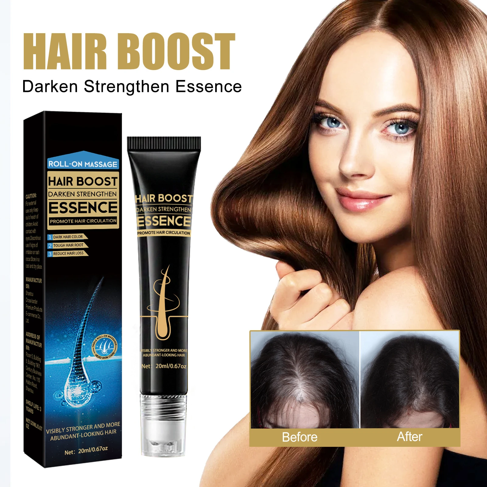 20ml Dense Hair Ball Scalp Massage Treatment Moisturizes Hair Roots Thick, Soft, and Beautiful Hair Care Ball