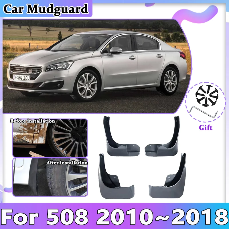 

Car Mud Flaps Fender For Peugeot 508 2010~2016 2017 2018 Sedan Mudguard Splash Guard Front Rear Anti-splash Mudflap Accessories