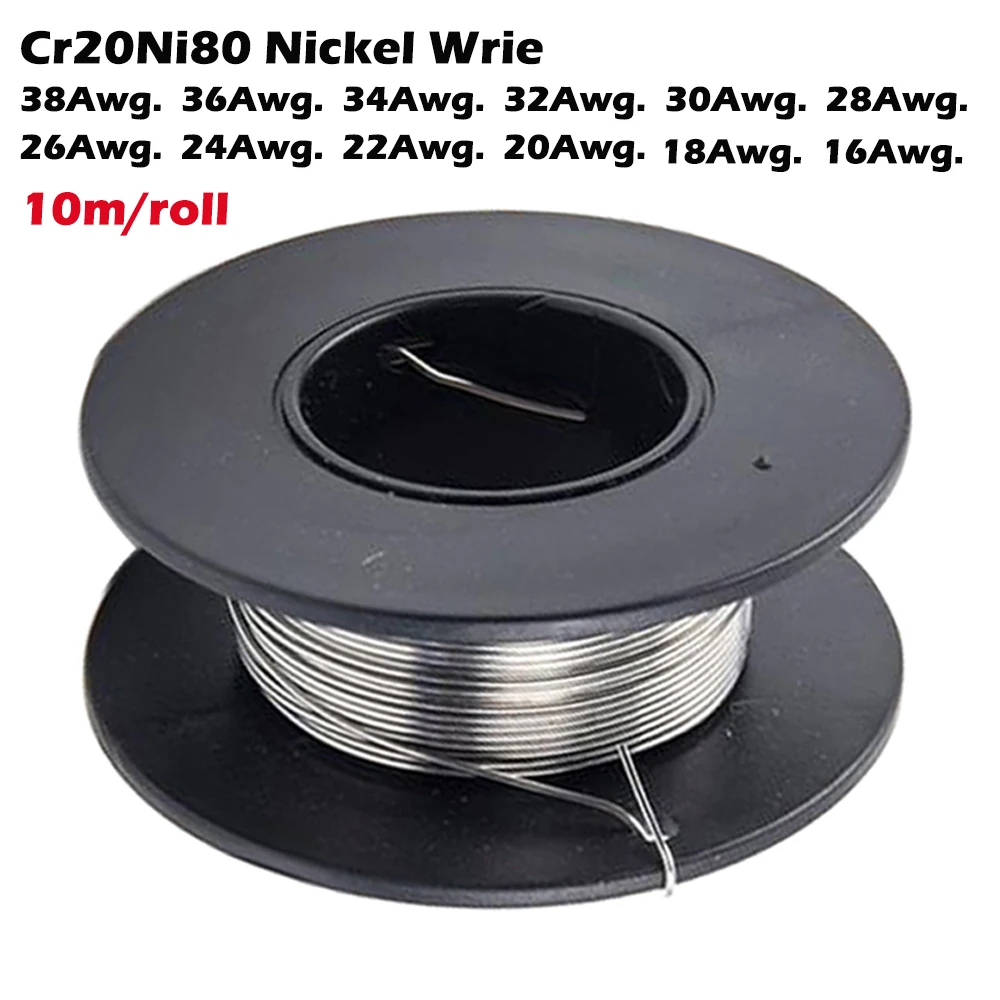

0.1-3mm Nichrome wire Cutting Foam Resistance Wires Alloy Heating Yarn Nichrome Electric Heating Coils (1-5-10M/Roll)