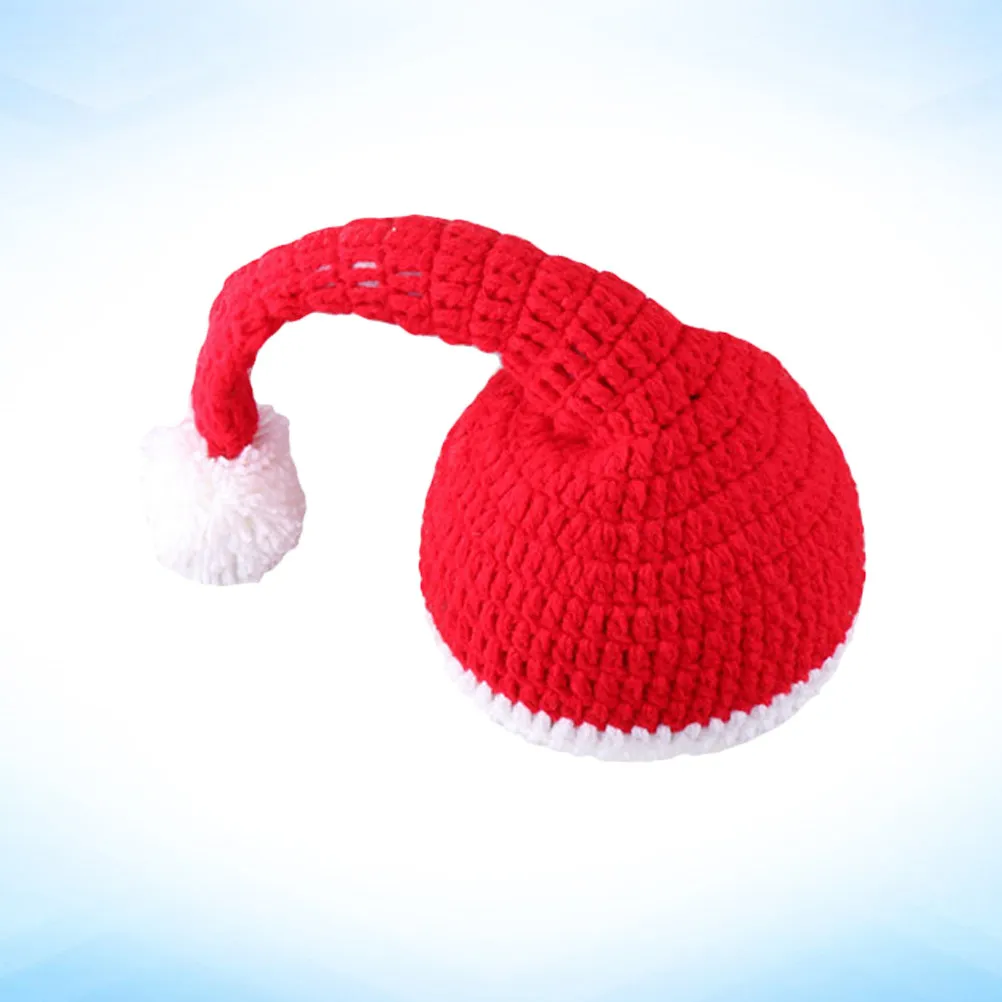 

Baby Christmas Handmade Single Hat Creative Photography Decoration Adorable Newborn 0-4 Months Baby Santa Claus Photography Hat