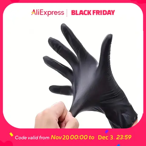 100 Pieces Of Multi-Functional Disposable Nitrile Gloves, Great Helpers For Cleaning And Cooking, Durable Design, Water And Oil