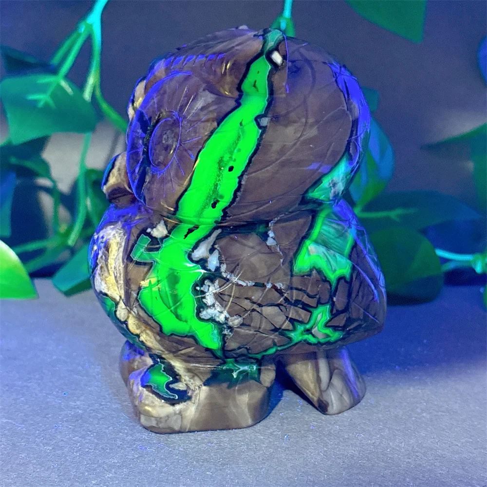 Volcano Agate Owl Crystal Natural Stone Quartz Minerals Home Decoritems Garden Reiki Gifts Energy Healing Lucky Auspicious Love