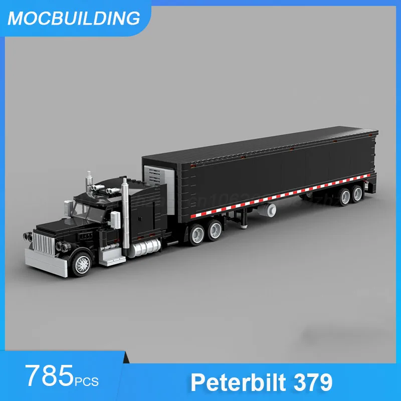 MOC Building Blocks Peterbilt 379 Cargo Model DIY Assemble Bricks Educational Creative Collection Display Toys Xmas Gifts 785PCS