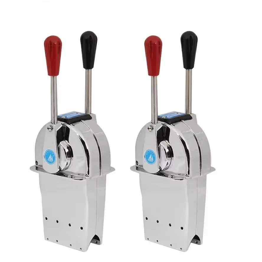 

STLF High QualityAluminum Alloy /zinc Alloy Outboard Remote Control Box with Throttle Handle Push Boat Shift Hose Part-for Marin
