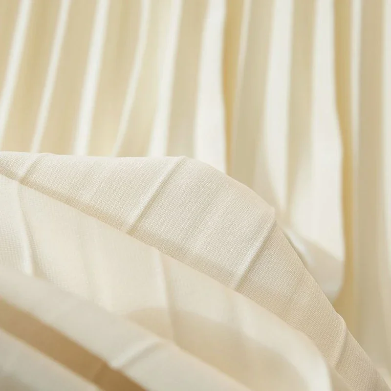 2025 Estate femminile coreano Slim Fit gonne sottili Lady tinta unita a vita alta abito medio-lungo ragazze gonne a pieghe a trapezio allentate