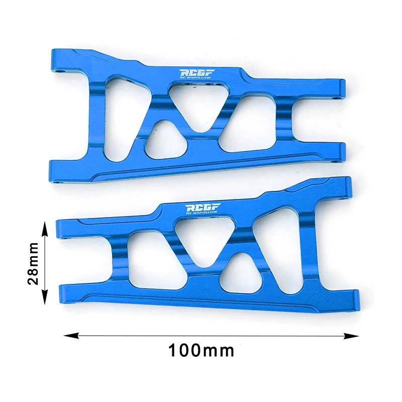 RCGOFOLLOW 1/10 aleación de aluminio brazo de suspensión inferior delantero mejorado brazo de suspensión inferior delantero Rc para SLASH 4x4 rojo