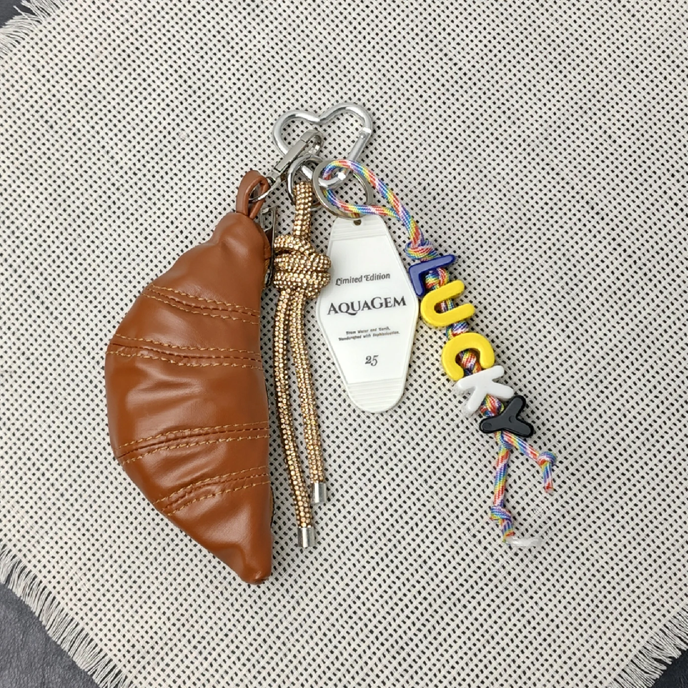 Fashion Ox Horn Bag Pendant Coin Purse Lucky Hanging Rope Exquisite Storage Functional Dumpling Bag Design Key Accessories Gift