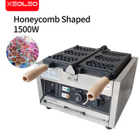 XEOLEO Electric Waffle Maker 1400W 3 Grids Honeycomb Shaped Waffle Maker Machine Bubble Egg Cake Waffle Iron Non-stick Coating