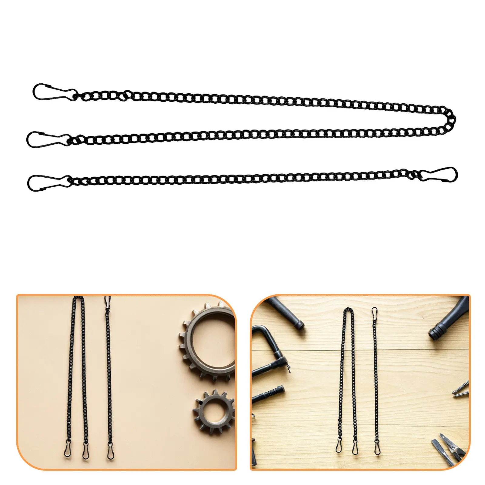 10Pcs Sign Chain with Hooks Heavy Duty Iron Hanging Chain for Posters Hanging Baskets Decorative Displays Exhibition Mall Sign