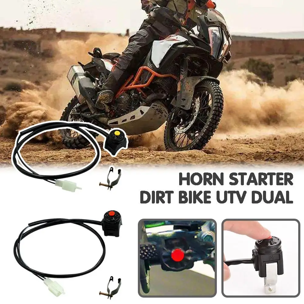 Universal Motorrad Kill Stop Schalter Rot Push Button Horn Starter Dirt Bike ATV UTV Dual Sport Für 22mm Lenker montiert Bars