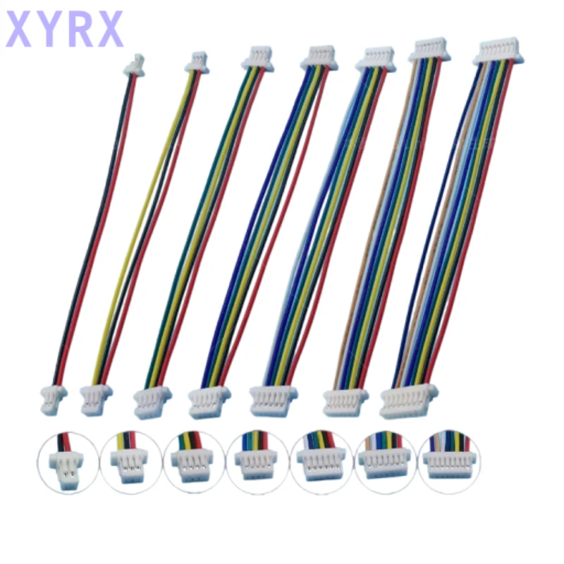 Mini JST SH 1.0mm Pitch Female Socket Terminal Plug Wire Connector SH 1mm 2 3 4 5 6 7 8 Pin 10CM 28AWG Electronic Wires Cable