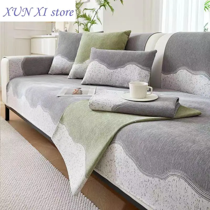 New Luxury Chenille Sofa Cover for Living Room Non-Slip Sofa Towel Couch Cushion L Shaped Corner Sofa Mat, Seat Pad Home Decor