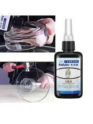 50ML UV Adhesive Curing Adhesive Transparent Kafuter Repair Liquid Adhesive LED Flashlight Crystal Glass and Metal Bonding Glue