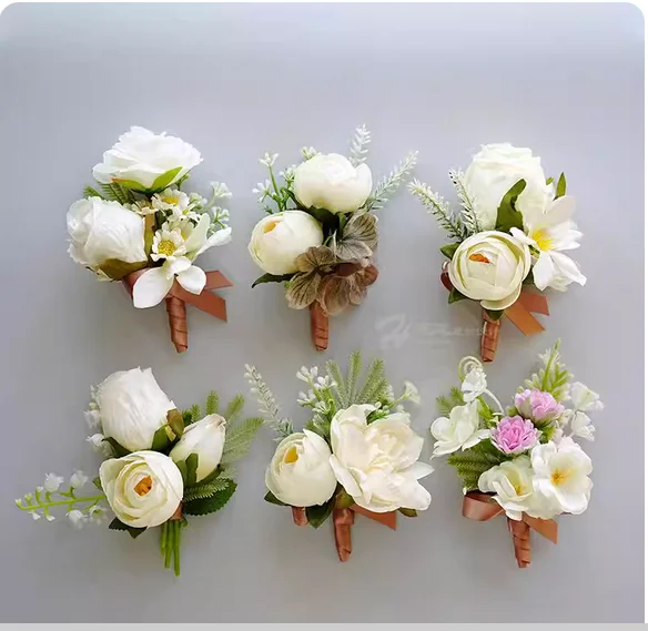 

Свадебный корсаж для невесты и жениха, свадебные родители, полная семья, жених, подружка невесты, цветок на запястье, имитация лацкана на заказ.