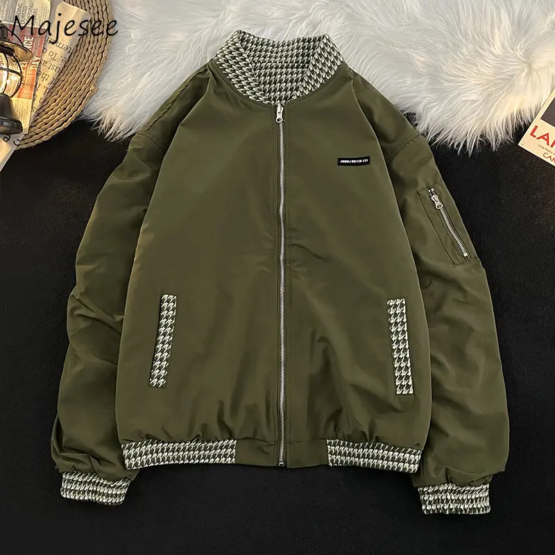 

Bomber Jackets Men American Retro Streetwear Unisex Clothing Reversible Designer Tooling Techwear Chaquetas Hombre Preppy Zip Up