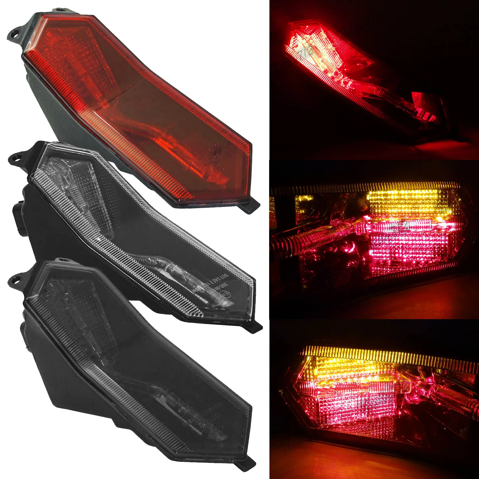 

waase Motorcycle E-Mark Led Integrated Blinker Taillight Tail Brake Turn Signals Light For YAMAHA YZF-R7 YZF R7 YZFR7 2021 2022