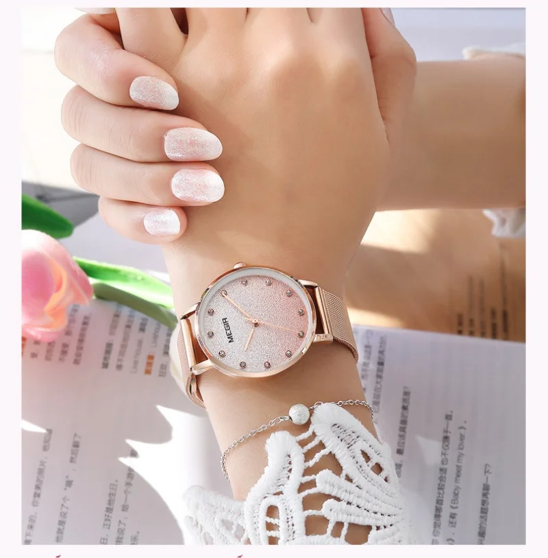 Luxury New Women's Watch, Fashionable Gradient Color, Ultra-Thin Accessible Luxury Watch, Imported Movement Quartz Watch, Waterproof Clock