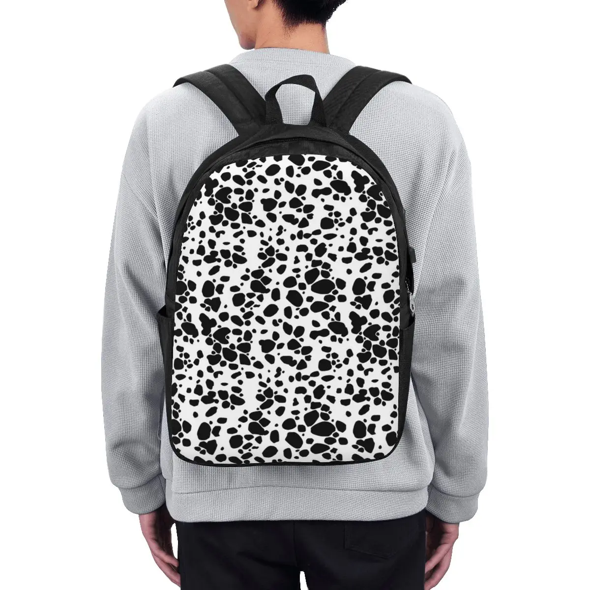 Dalmatian Dog Texture Backpack Travel Notebook Bag Computer College Student School Bag Laptop Shoulder Bags for Men Women