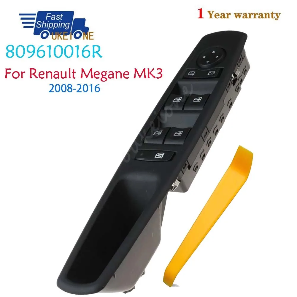 

809610016R For Renault Megane MK3 2008-2016 Front Electric Power Window Switch Lifter Control Regulator Button Car Accessories