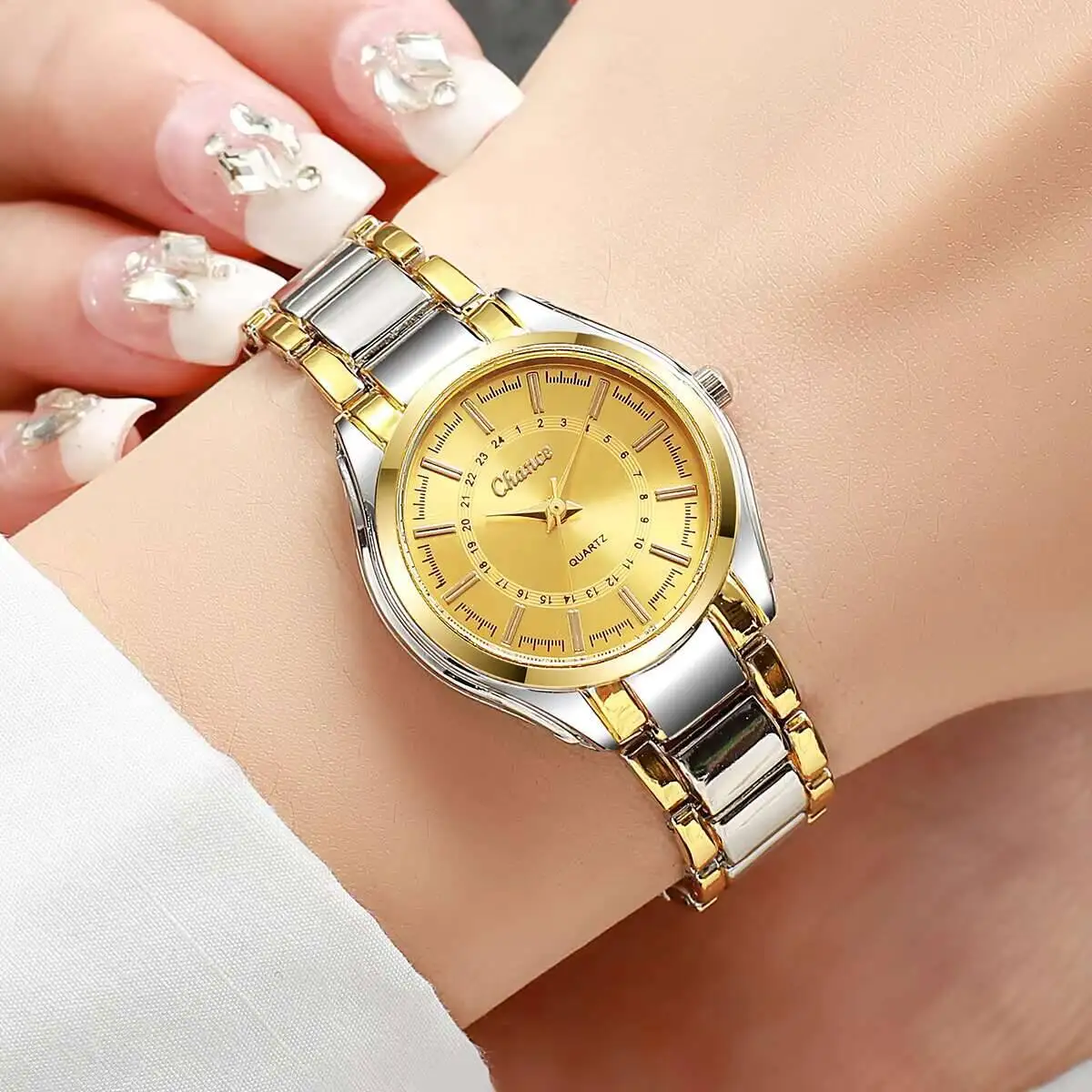 Mode Vrouwen Horloges Luxe Quartz Horloges voor Vrouwen Klok Gift Reloj Mujer Meisjes Klok Gift (Zonder Doos)