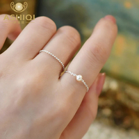 ASHIQI Daily Jewelry 925 Sterling Silver Ring  Simple Fashion Jewelry Gifts for Women Girls
