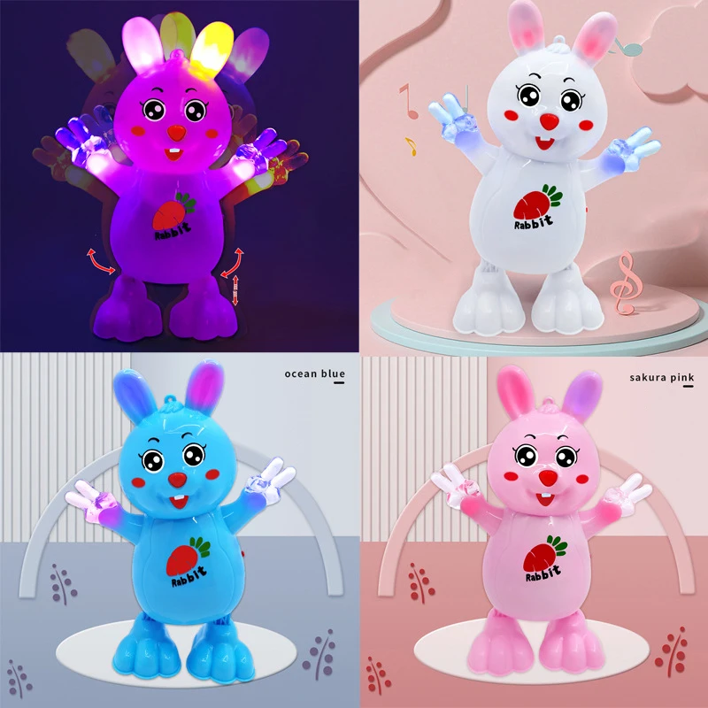 

Creative Fun Cartoon Cute Rabbit Light-emitting Toys For Children Electric Swinging Rabbit Will Sing And Dance Toy Birthday Gift