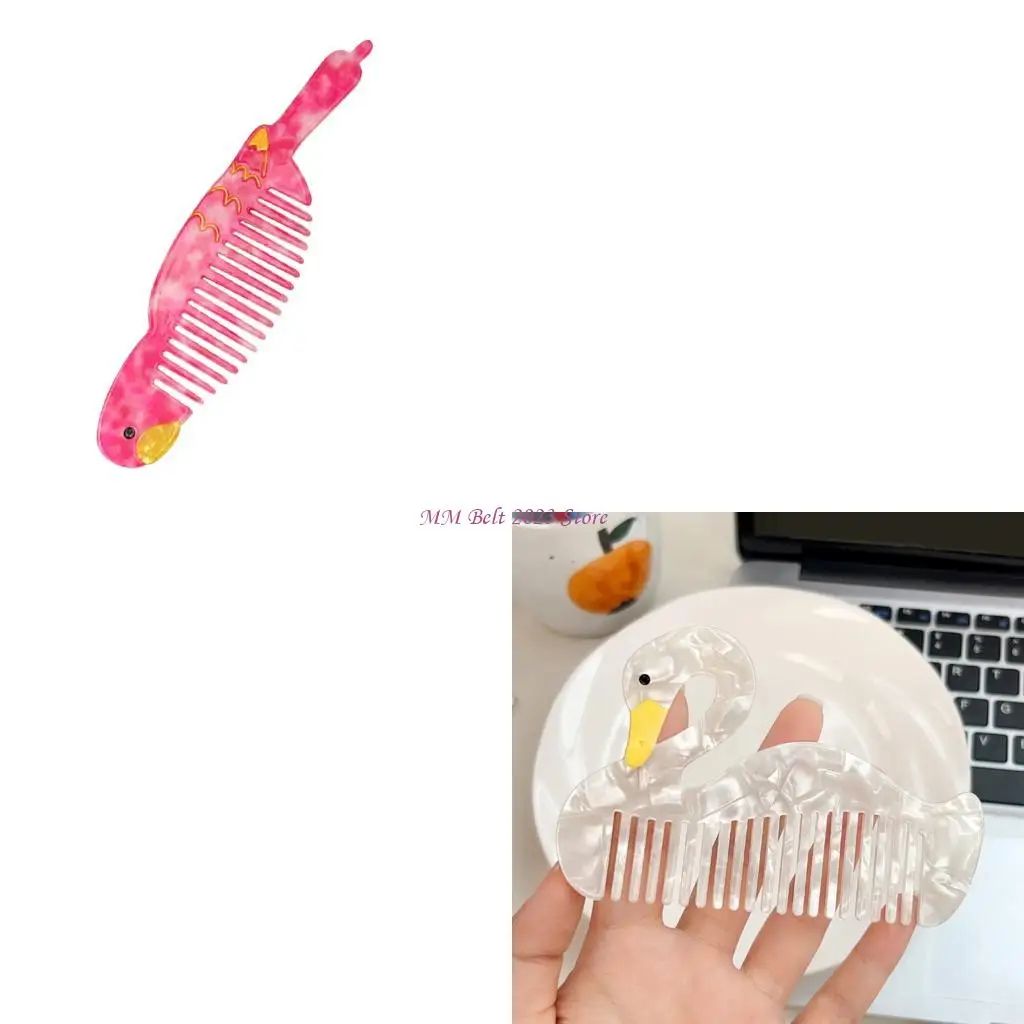 

49ME Portable Marine Animal Decorated Comb For Daily Hair Care And Travel Organization