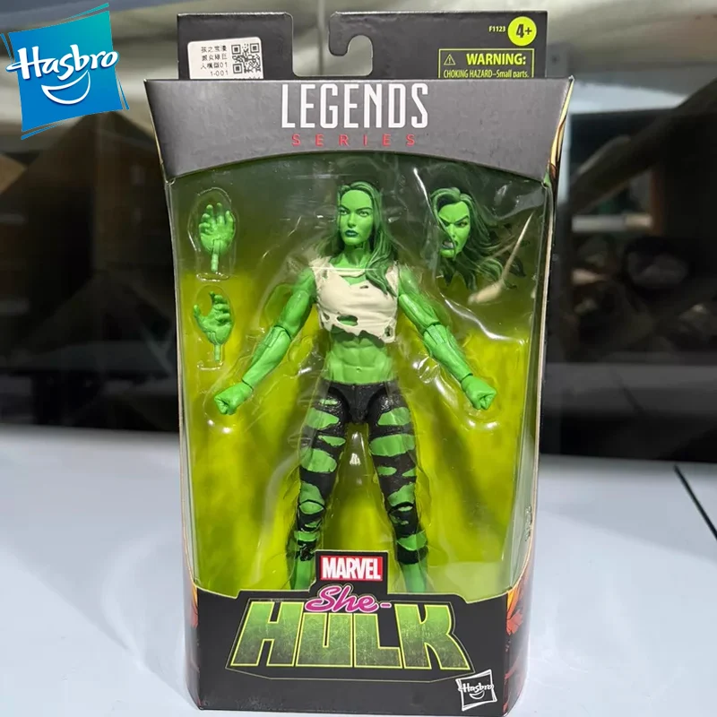 hasbro-marvel-legends-series-she-hulk-6-inch-action-figure-with-extra-heads-swap-hands-marvel-comics-character-model-toy