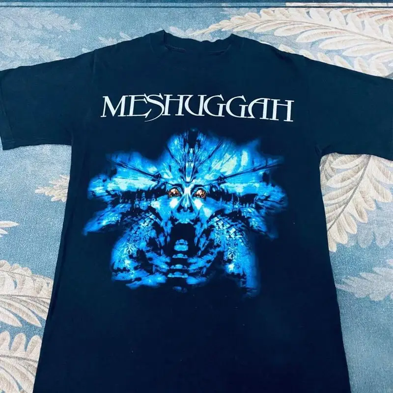

Vtg Meshuggah Music Band Хлопковая черная футболка полного размера J855