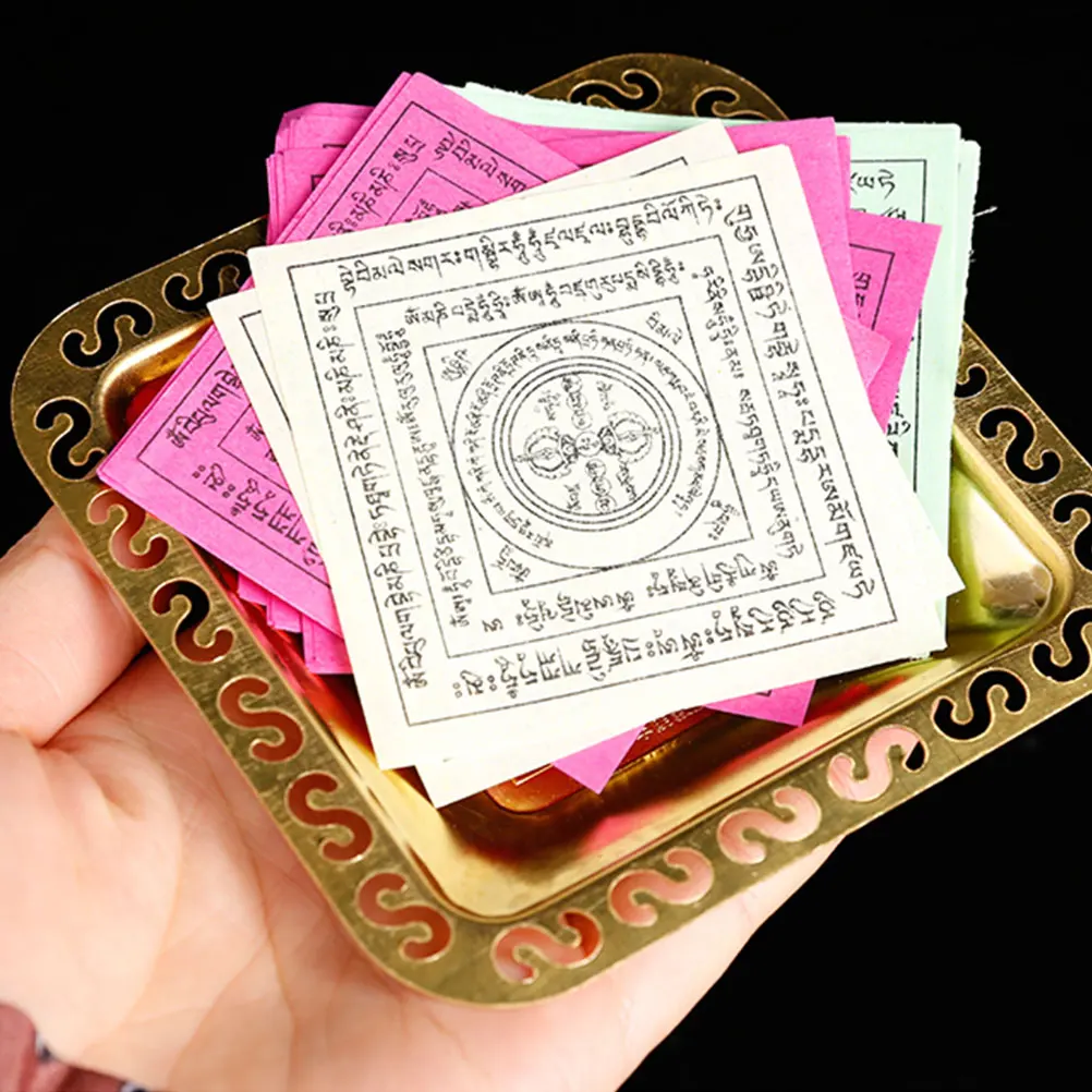 

Vintage Incense Burner Decorative Plate Retro Fruit Storage Tray For Temple Worship Home Decoration Hollow Serving Dish