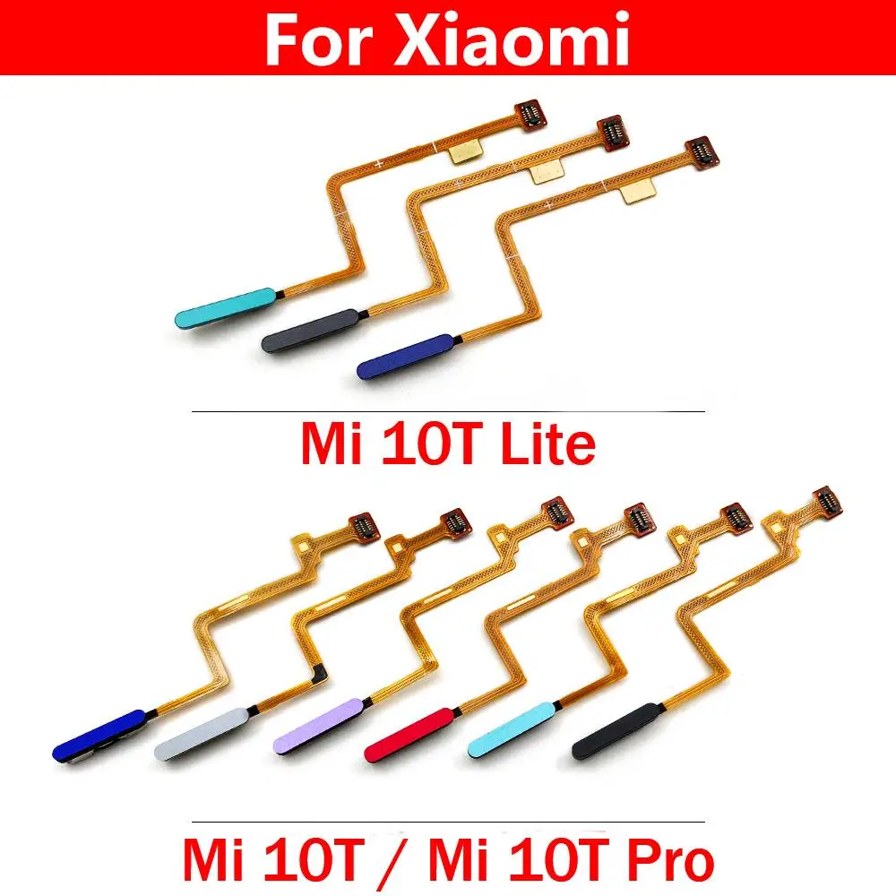 10Pcs，Original Fingerprint Scanner For Xiaomi Mi 10T Lite Mi 10T 11T Pro Home Button Fingerprint Menu Return Key Sensor Flex