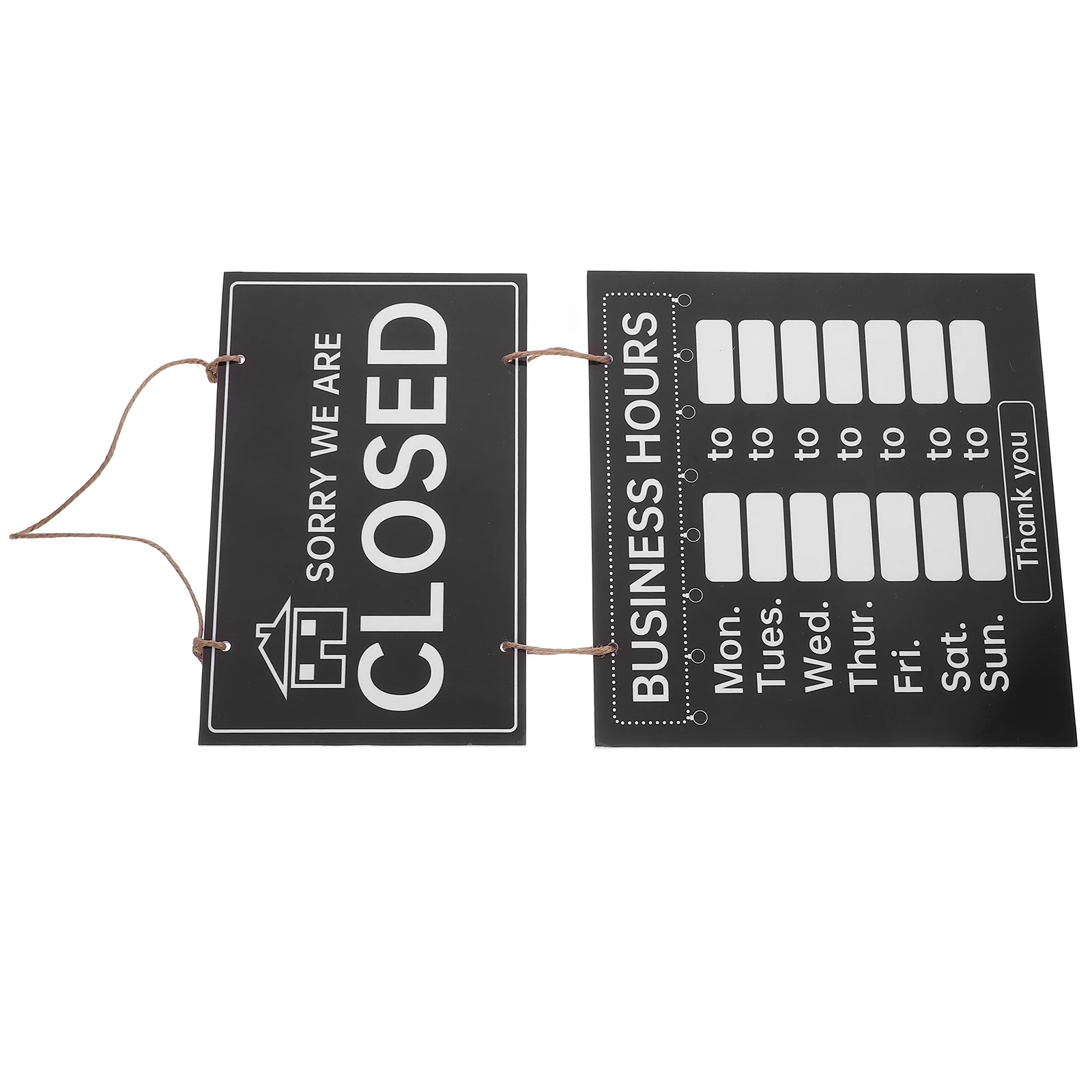 

Double Sided Wooden Hanging Business Sign Erasable Retro Door Sign Open Closed Display Store Accessory Shop Supplies