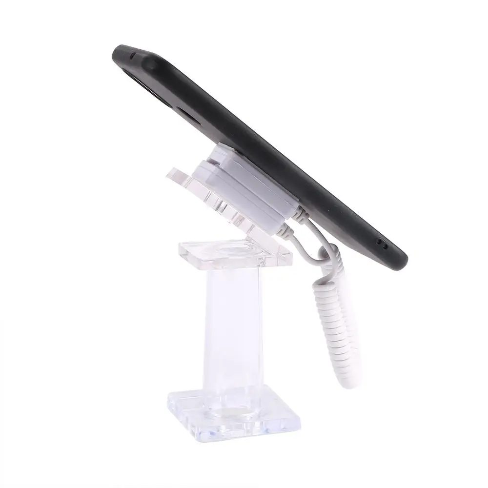 

Wire Cable Cord Square-shaped Security Combination Durable Mobile Phone Stand Display Holder Phone Base Demonstration Bracket
