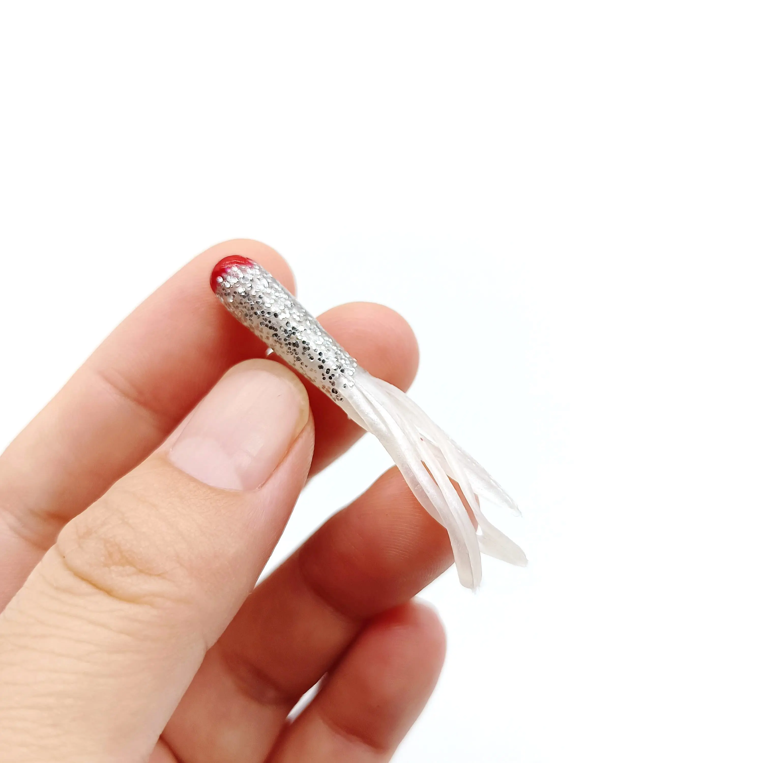 DUODUOYU 20PCS Small Soft Worm Fishing Lure 4.5cm Squid Tube Pesca Isca Fishing Lure Bass Artificial Bait Fishing Accessories