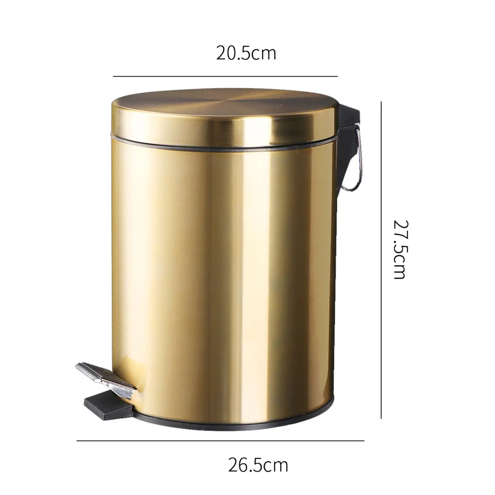 Pedal Bin Garbage Dustbin Slient Bathroom Trash Can for Home Bedroom Toilet