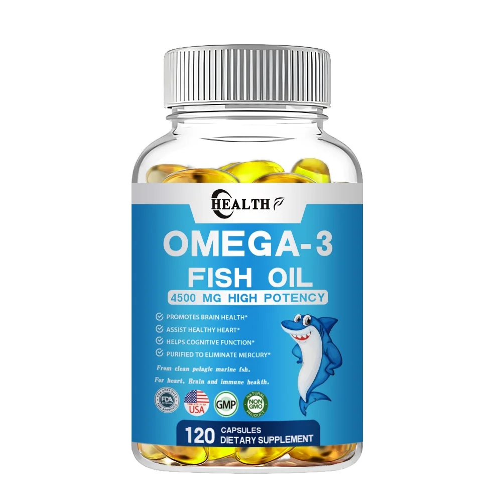 Omega 3 Fish Oil | 4500 Mg EPA And DHA | Over 2100 Mg Omega 3 Fatty Acids | 1300 Mg EPA+860 Mg DHA | Best Essential Fatty Acids