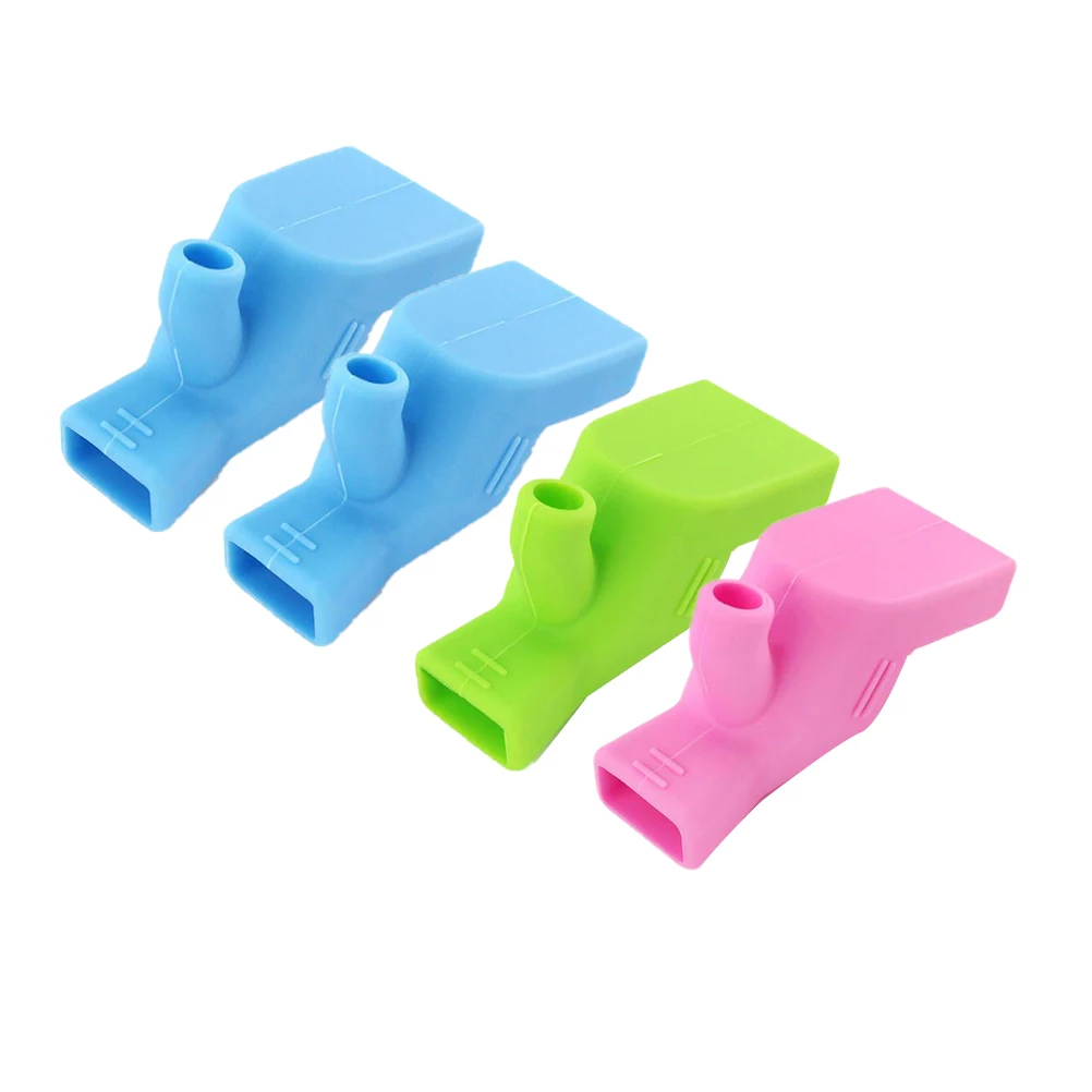 

4pcs Portable Mouthwash Cup Baby Bath Kids Shower Sink Taps Travel Extender Faucet Accessories Water Spout Cover Silicone Faucet