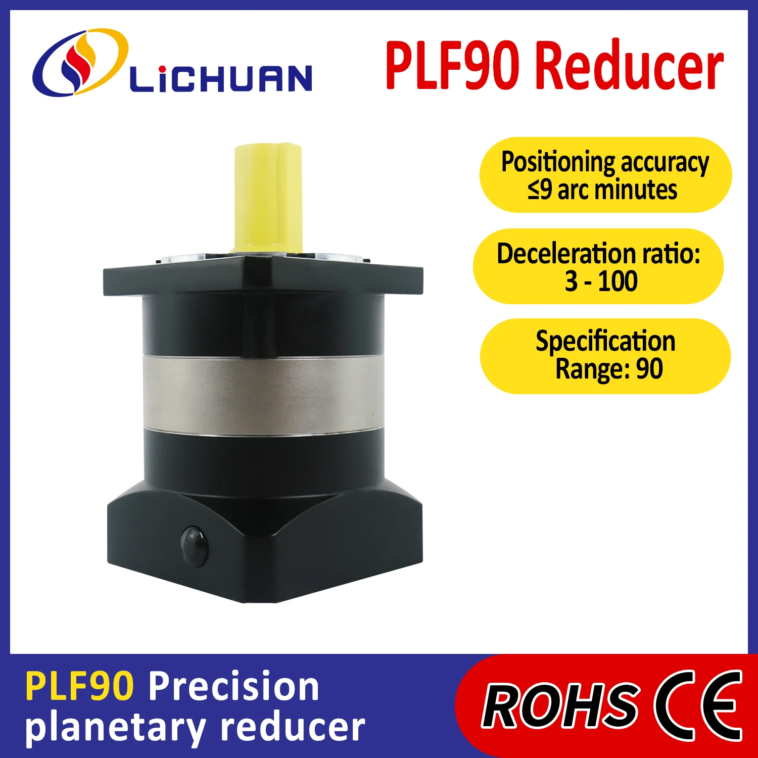 

Lichuan High Precision Gear PLF90 90mm Planetary Gearbox Reducer 3:1~100:1 Planetary Reducer Gearbox for Automation Industry