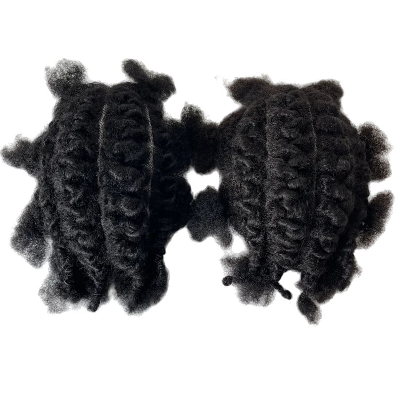 استبدال الشعر البشري الهندي العذراء # 1b أسود اللون الثعلب أقفال الضفائر الشعر المستعار 8x10 وحدة الدانتيل الكامل للرجال السود #4