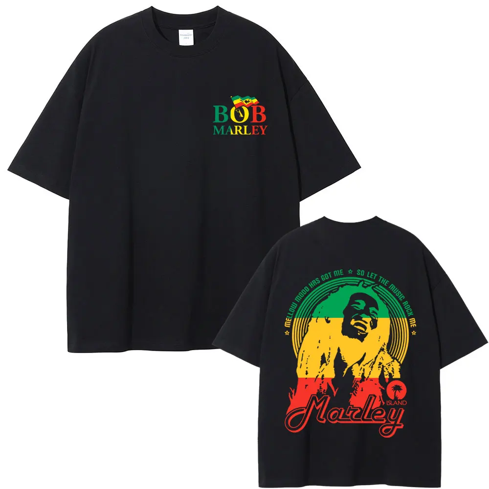 

Reggae Music Originator Bob Marley One Love T-shirts Men Women Classic Gothic Punk Oversized Short Sleeve T Shirts Streetwear