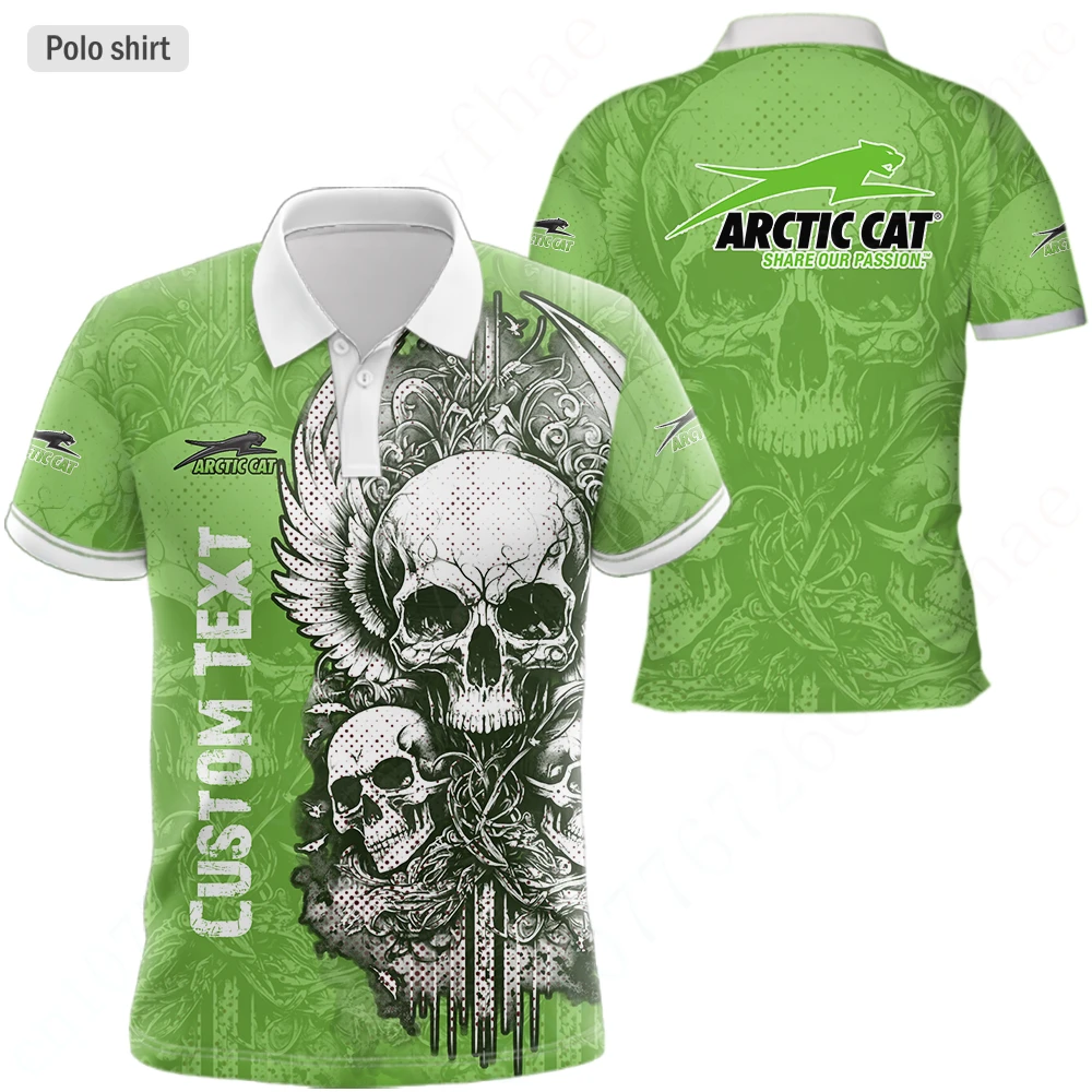 Arctic Cat-Polos et chemisiers décontractés pour hommes, T-shirt Anime, Vêtements unisexes, vaccage rapide, Haut à manches courtes, Vêtements de golf Harajuku