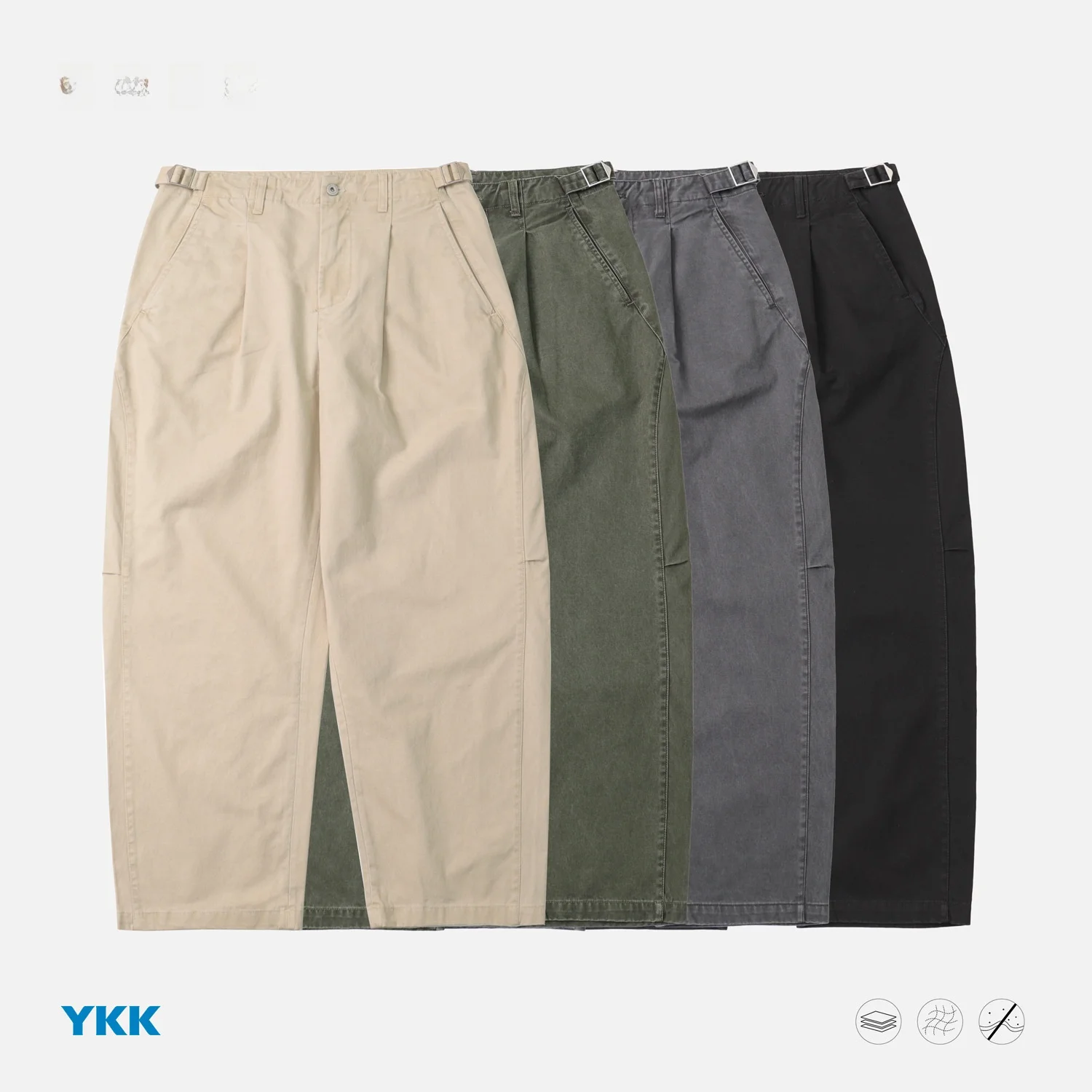 

Мужские повседневные брюки в японском ретро-стиле, хлопковые, прямого кроя, с диагональным узором и принтом «Fce Bruing Knife»