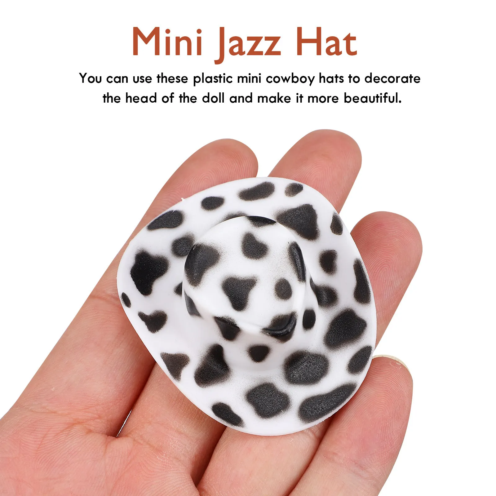 40pcs Mini Cowboy Hats for Cake Decorating, Cupcake Toppers, Party Favors & Craft Projects – Plastic Tiny Hats