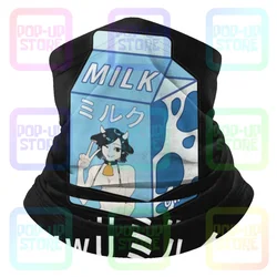 Uwu Milk Anime Hentai Cow Girl Moo Milk Carton Microfiber Neck Gaiter, Bandana, bufanda, calentador, ciclismo, alta calidad