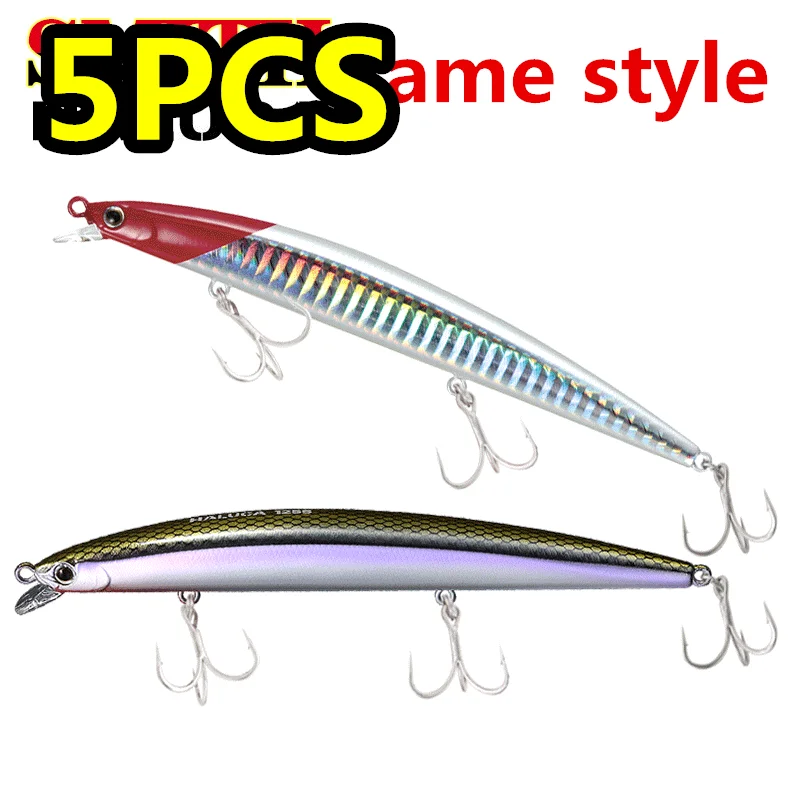 

LURETV Japan SMITH SAME STYLE Wind 145F5PCS 14,5 см 27 г Длинный ход Плавающая водная приманка Minolta Морской окунь Ложная приманка 9100