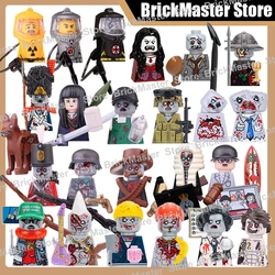 MOC City Street View Halloween Horror Action Soldier Figures Building Blocks Ghost Guard Army Weapons Infantry Bricks Toys Gifts