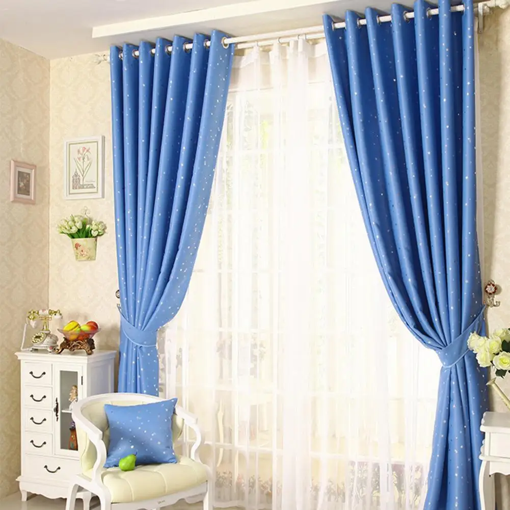 40%HOTWindow Curtain Fashionable Washable Easy to Install Exquisite Wear-resistant Shading Polyester Anti-fade Living Room Moder